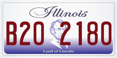 IL license plate B202180