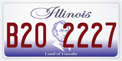 IL license plate B202227