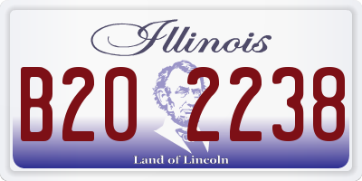 IL license plate B202238