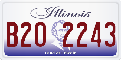 IL license plate B202243