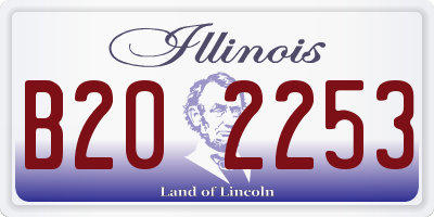 IL license plate B202253