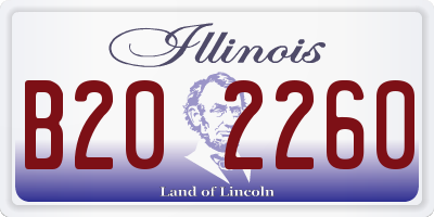 IL license plate B202260
