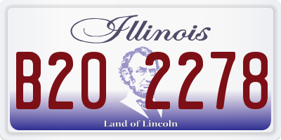 IL license plate B202278