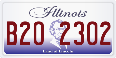 IL license plate B202302