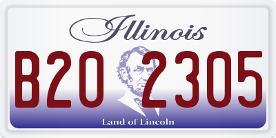 IL license plate B202305