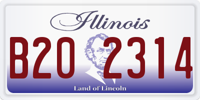 IL license plate B202314