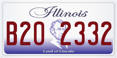IL license plate B202332