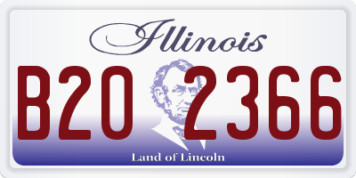 IL license plate B202366