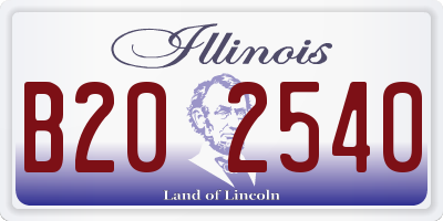 IL license plate B202540