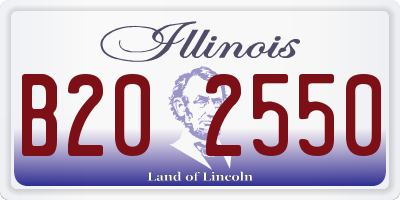 IL license plate B202550