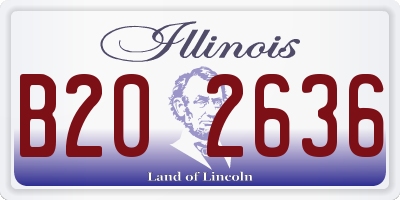 IL license plate B202636