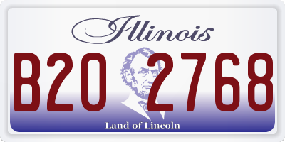 IL license plate B202768