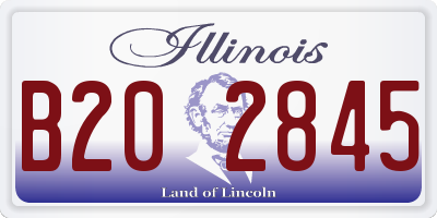 IL license plate B202845