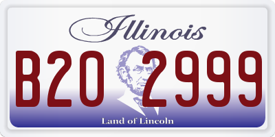 IL license plate B202999