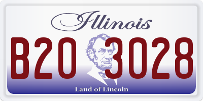IL license plate B203028