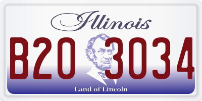 IL license plate B203034