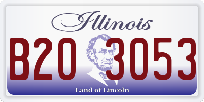 IL license plate B203053