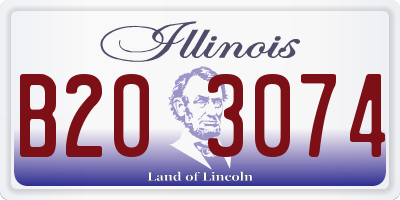IL license plate B203074