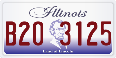 IL license plate B203125