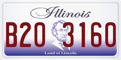 IL license plate B203160