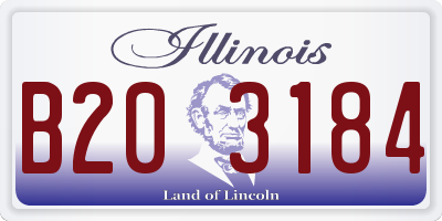 IL license plate B203184