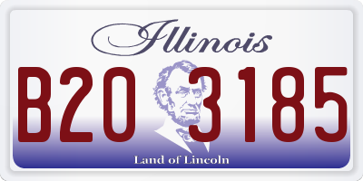 IL license plate B203185