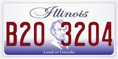 IL license plate B203204