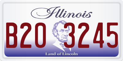 IL license plate B203245