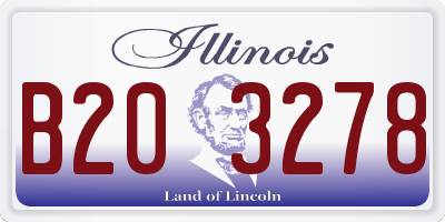 IL license plate B203278
