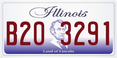 IL license plate B203291