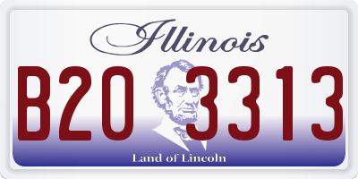 IL license plate B203313