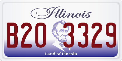 IL license plate B203329