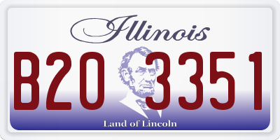 IL license plate B203351