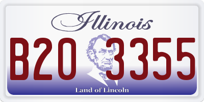 IL license plate B203355