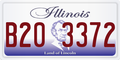 IL license plate B203372