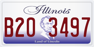 IL license plate B203497