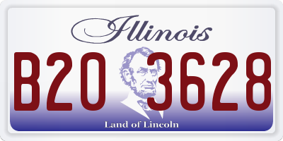 IL license plate B203628