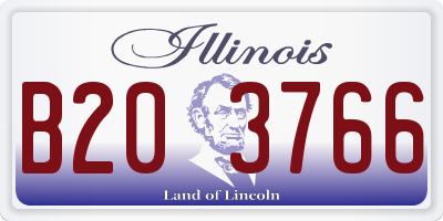 IL license plate B203766