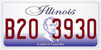 IL license plate B203930