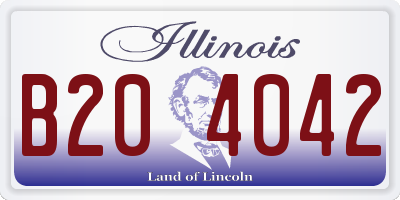 IL license plate B204042