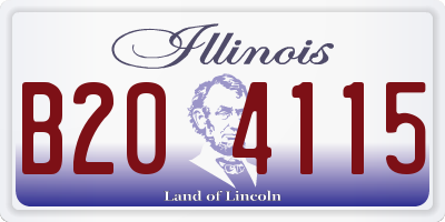 IL license plate B204115