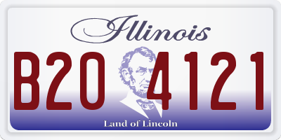 IL license plate B204121