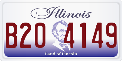 IL license plate B204149