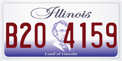 IL license plate B204159