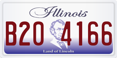 IL license plate B204166