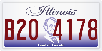 IL license plate B204178