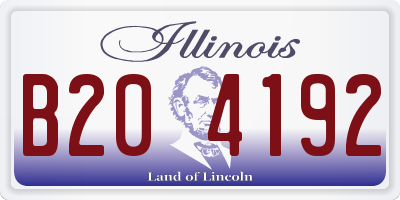 IL license plate B204192