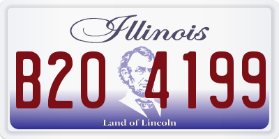 IL license plate B204199