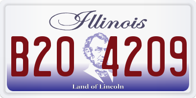 IL license plate B204209