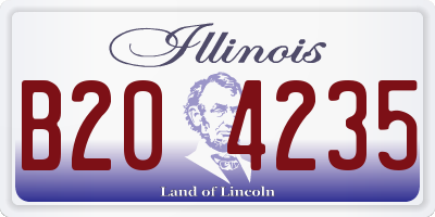 IL license plate B204235